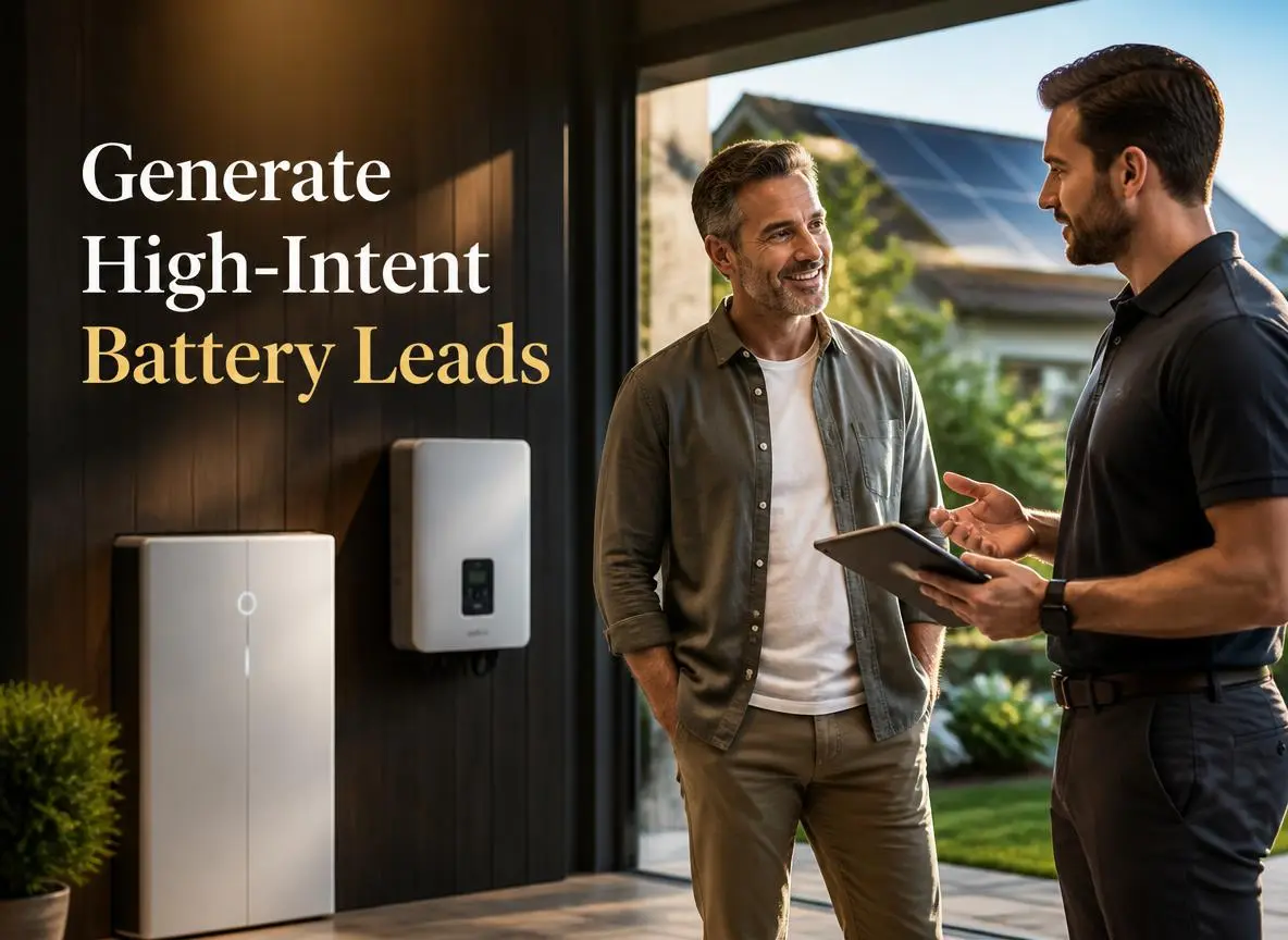 Lithium battery storage unit installed next to a home