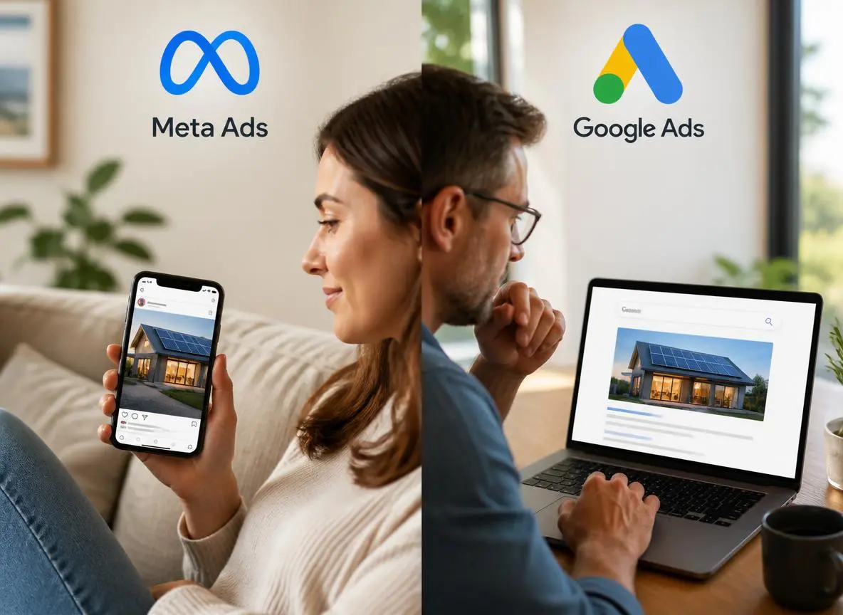 Meta Ads vs Google Ads for Solar Companies: Which Gets You More Installs?
